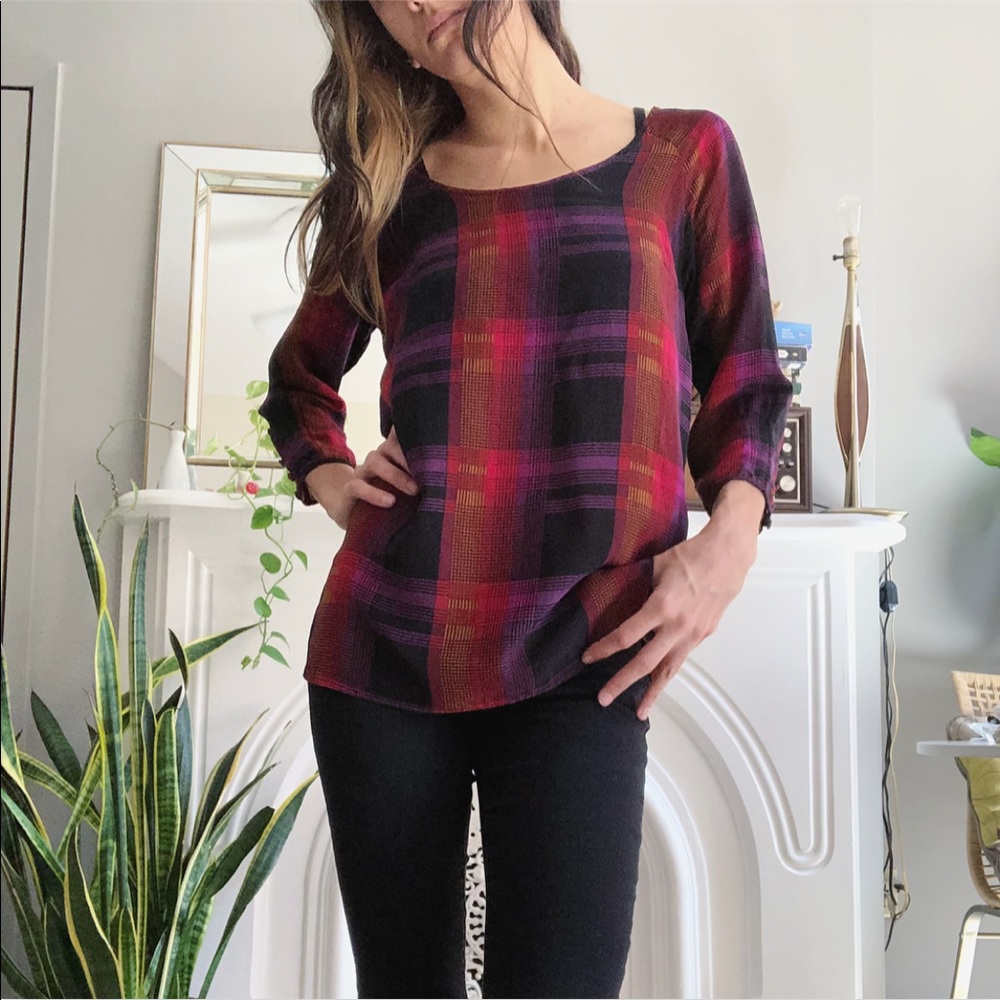 Plaid blouse